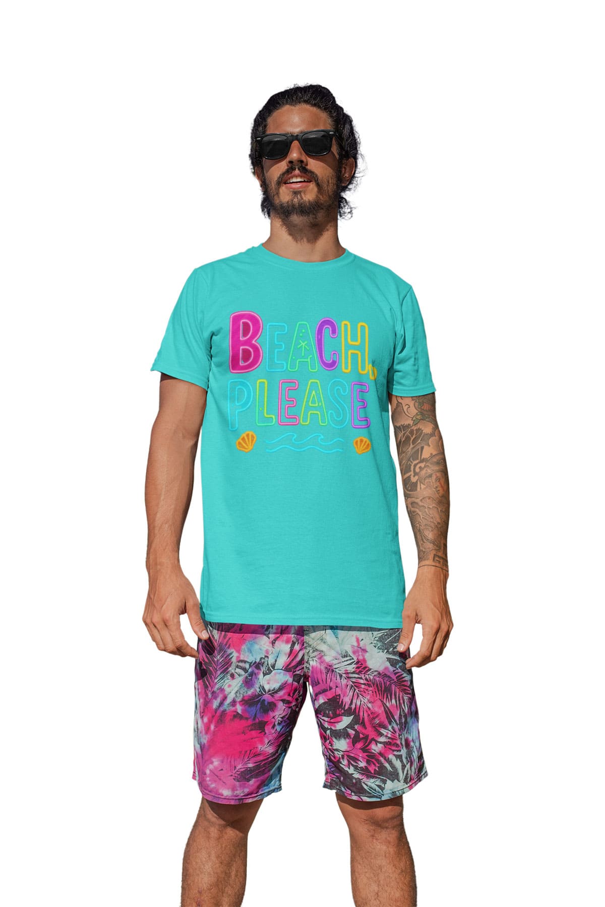 Caribbean-inspired T-shirt with bold colors and island vibes — perfect for festival fashion and everyday wear
