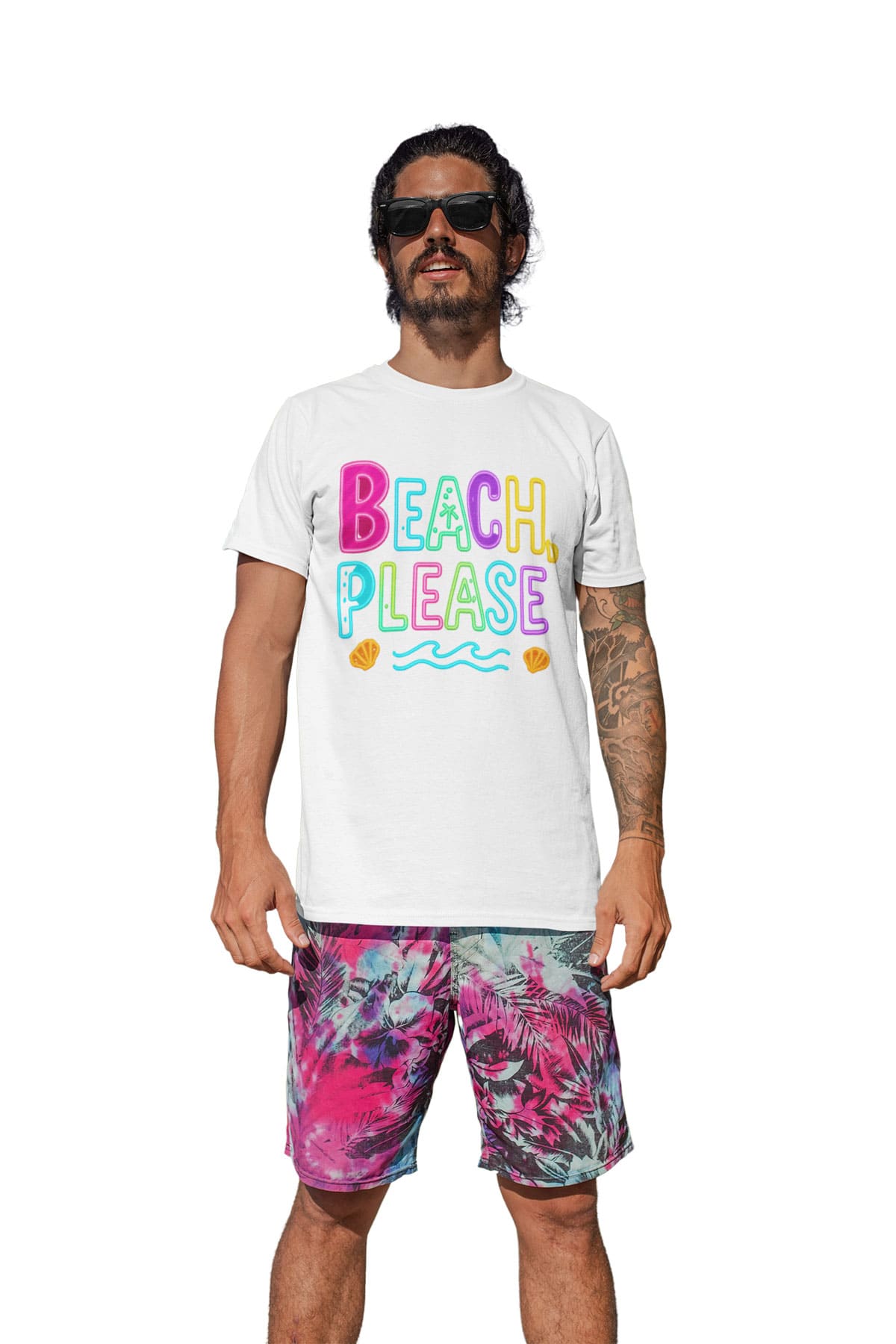 Caribbean-inspired T-shirt with bold colors and island vibes — perfect for festival fashion and everyday wear
