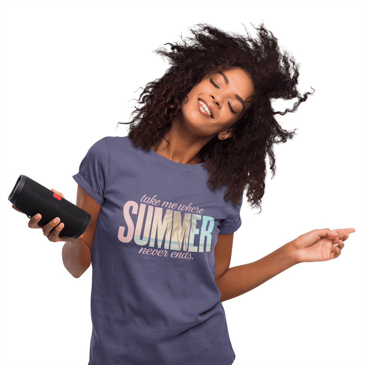 Caribbean-inspired T-shirt with bold colors and island vibes — perfect for festival fashion and everyday wear