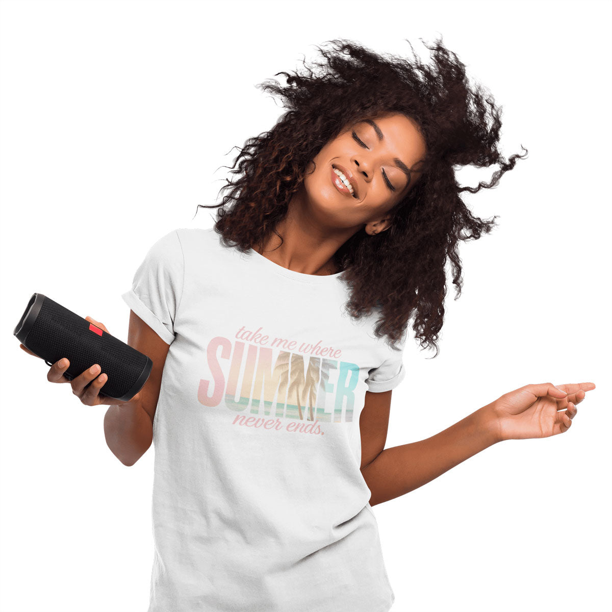Caribbean-inspired T-shirt with bold colors and island vibes — perfect for festival fashion and everyday wear
