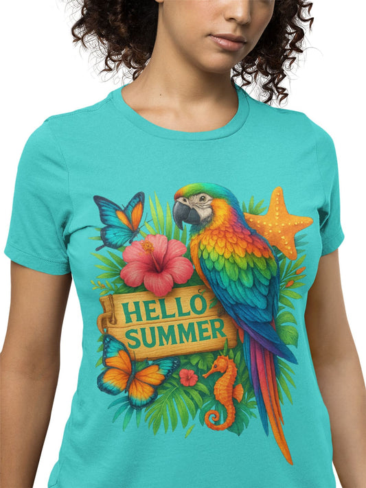Caribbean-inspired T-shirt with bold colors and island vibes — perfect for festival fashion and everyday wear