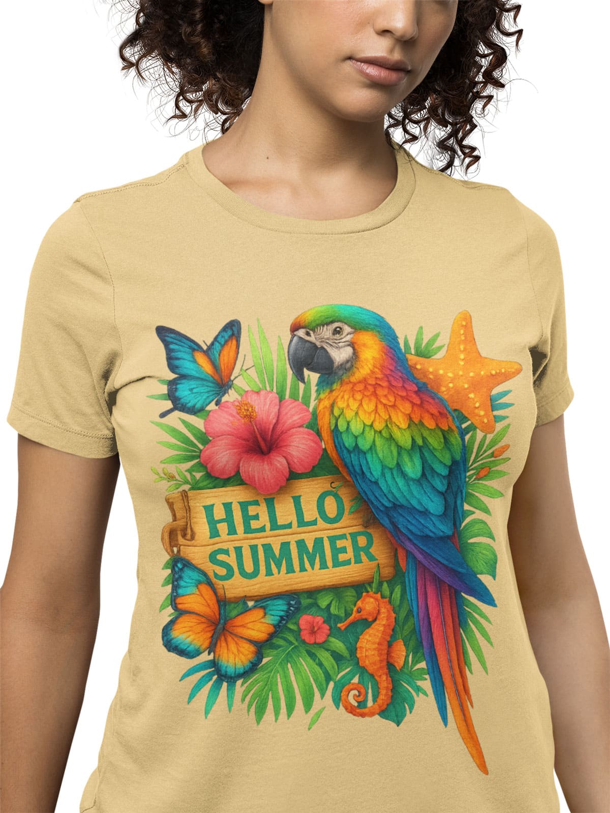 Caribbean-inspired T-shirt with bold colors and island vibes — perfect for festival fashion and everyday wear
