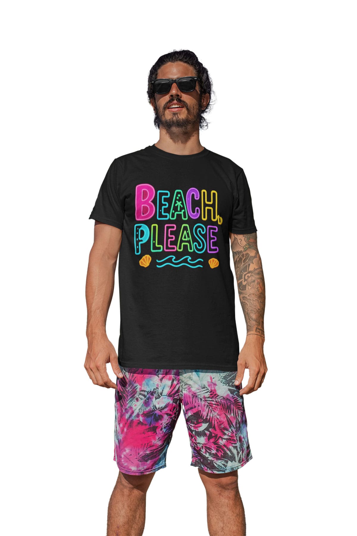 Caribbean-inspired T-shirt with bold colors and island vibes — perfect for festival fashion and everyday wear