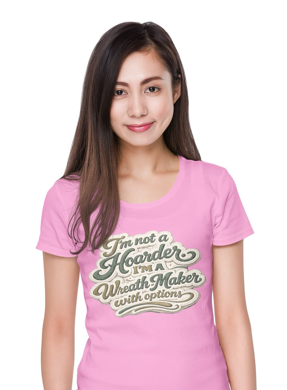 Funny crafter t-shirt featuring the phrase “I Told Myself No More Supplies… Then I Lied” in bold vintage-style lettering, perfect for wreath makers, DIY creators, and craft lovers.