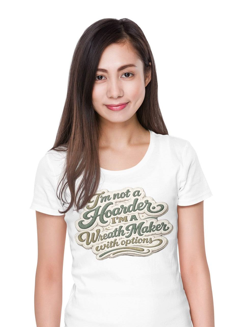 Funny crafter t-shirt featuring the phrase “I Told Myself No More Supplies… Then I Lied” in bold vintage-style lettering, perfect for wreath makers, DIY creators, and craft lovers.