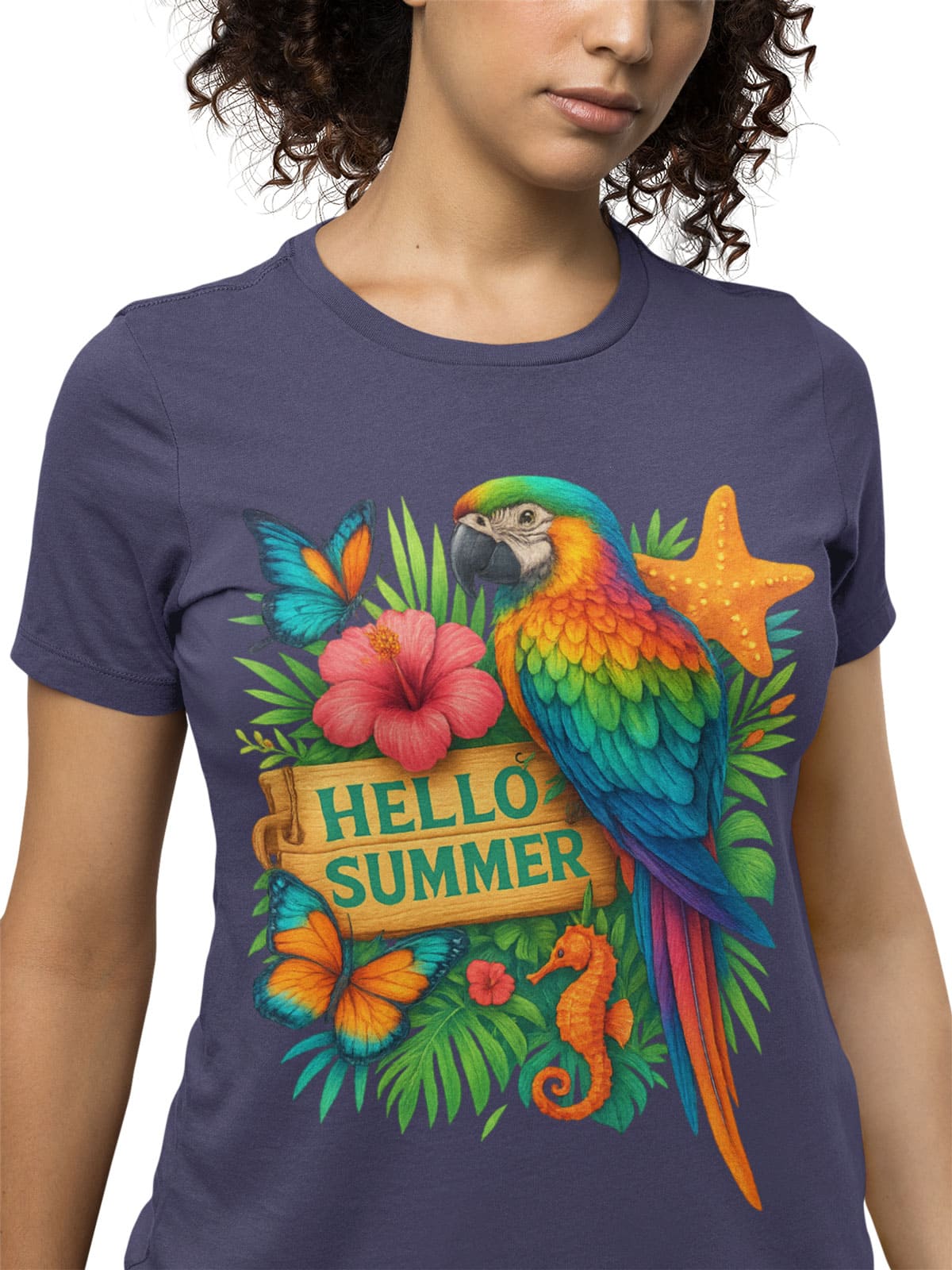 Caribbean-inspired T-shirt with bold colors and island vibes — perfect for festival fashion and everyday wear