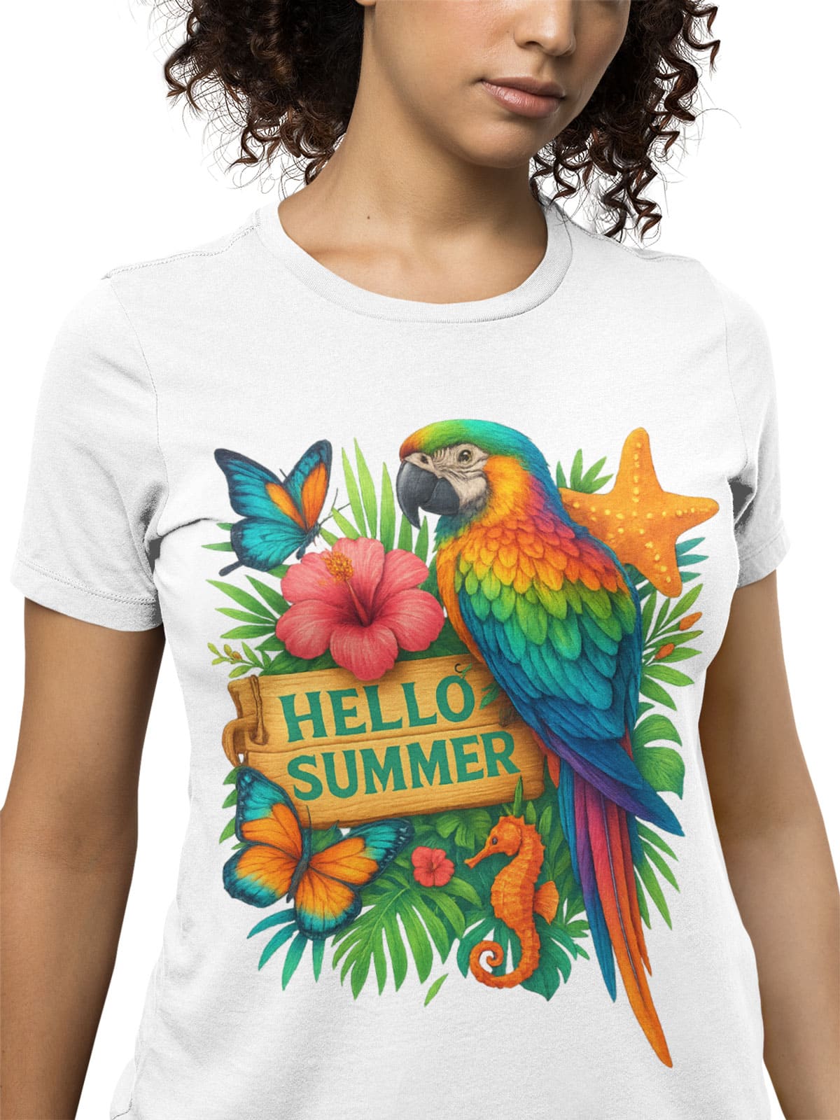 Caribbean-inspired T-shirt with bold colors and island vibes — perfect for festival fashion and everyday wear