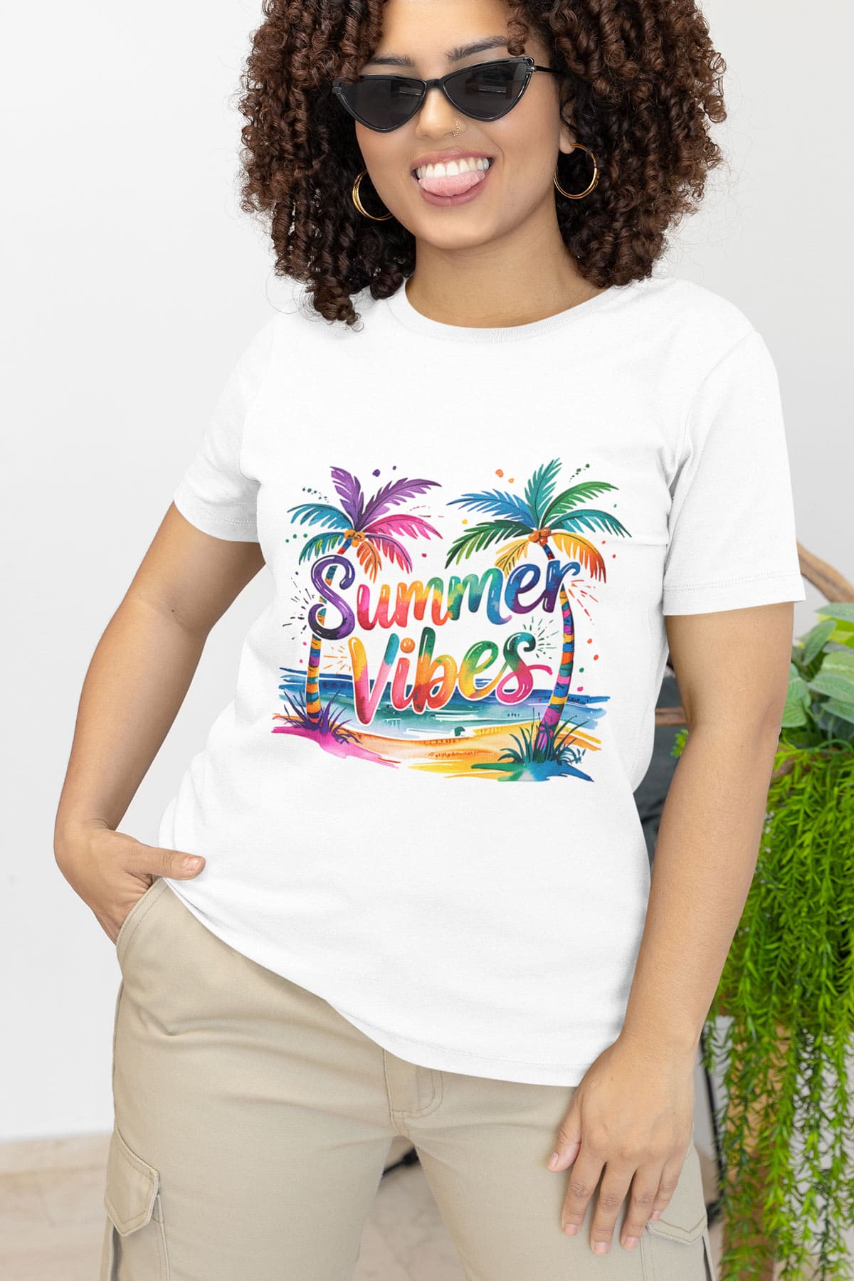 Caribbean-inspired T-shirt with bold colors and island vibes — perfect for festival fashion and everyday wear